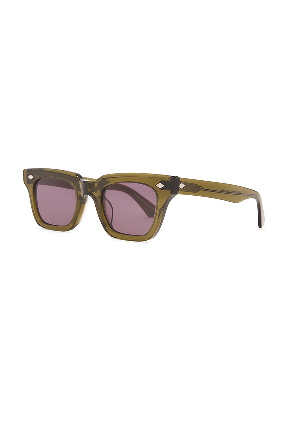 view 2 of 3 선글라스 in Army Green Polished & Black