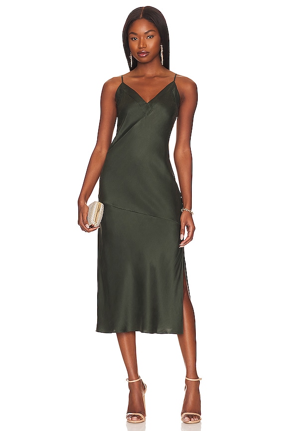 view 1 of 3 Arles Slip Dress in Deep Forest