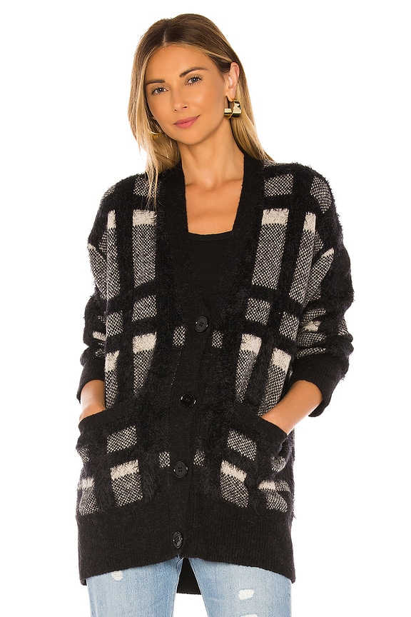 view 2 of 5 GILET À CARREAUX CISSE in True Black Multi