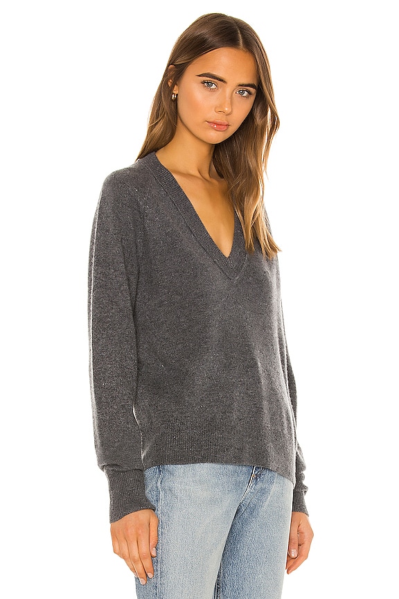 view 2 of 4 СВИТЕР С V-ОБРАЗНОЙ ГОРЛОВИНОЙ MADALENE in Heather Grey