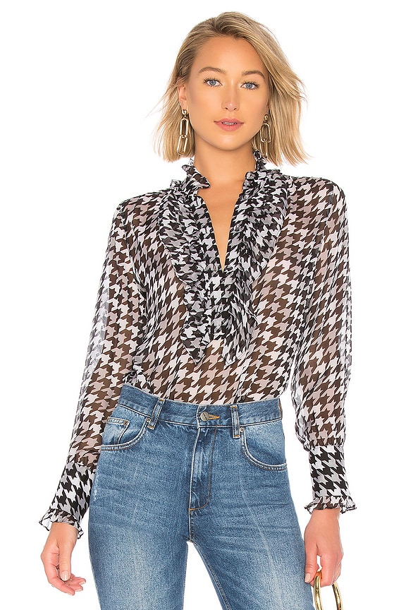 view 1 of 4 Samine Blouse in True Black & Sleet