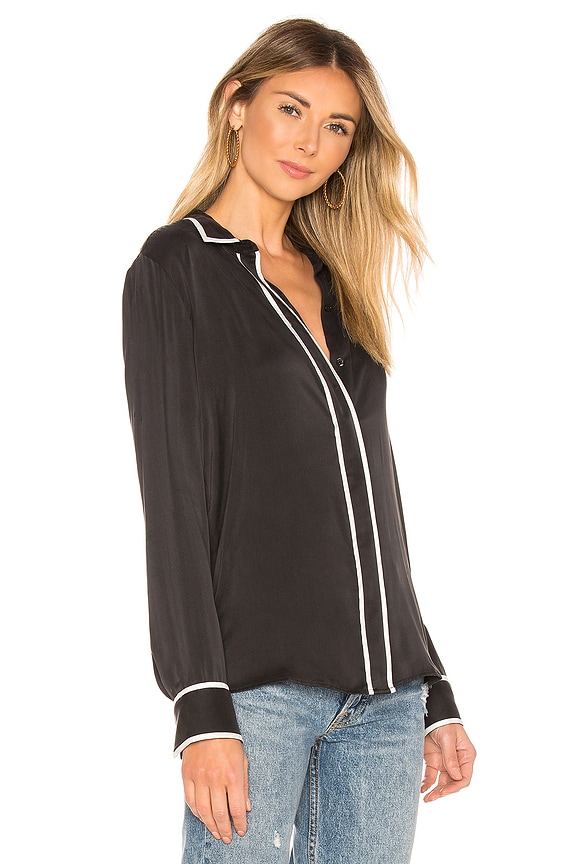view 2 of 4 BLUSA GENEVIA in True Black & Natural White