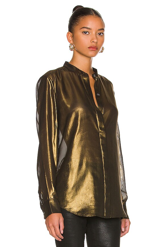 view 2 of 4 Cherine Blouse in Black & Gold