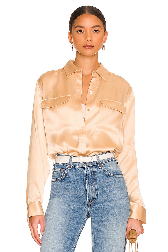 view 1 of 4 Signature Blouse in Honey Peach