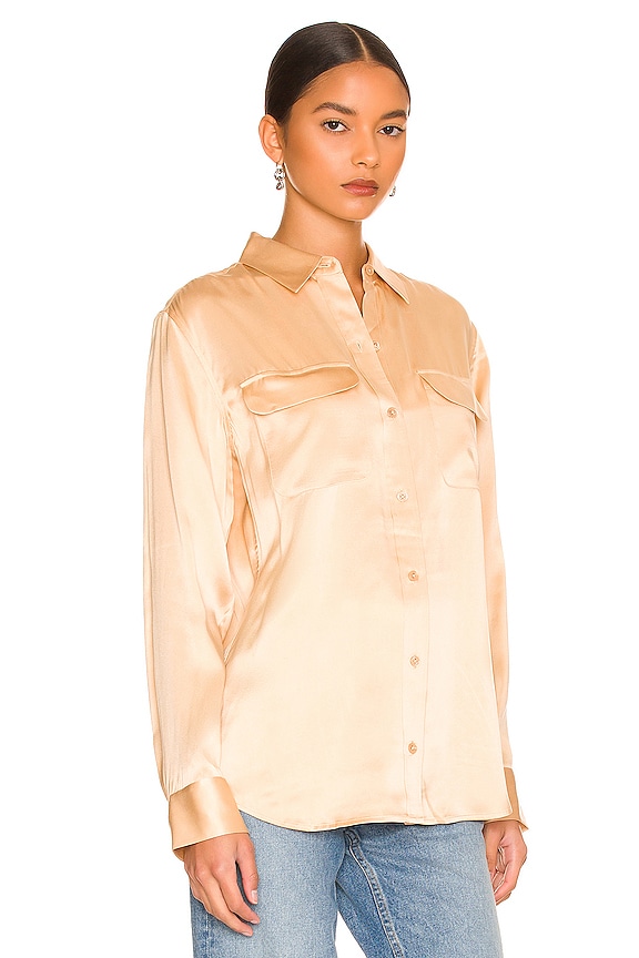 view 2 of 4 Signature Blouse in Honey Peach