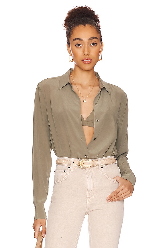 view 1 of 4 Essential Blouse in Deep Lichen Green