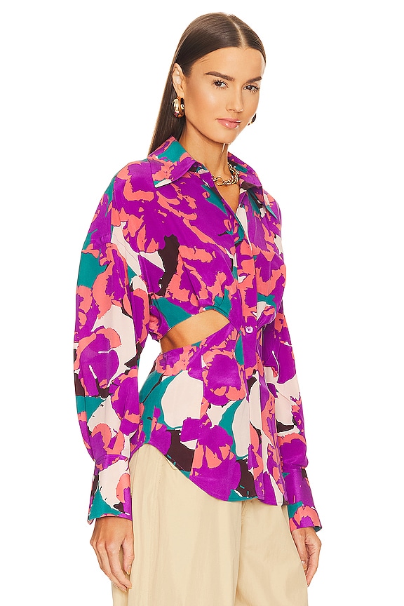 view 2 of 4 Alya Shirt in Dazzling Purple Multi