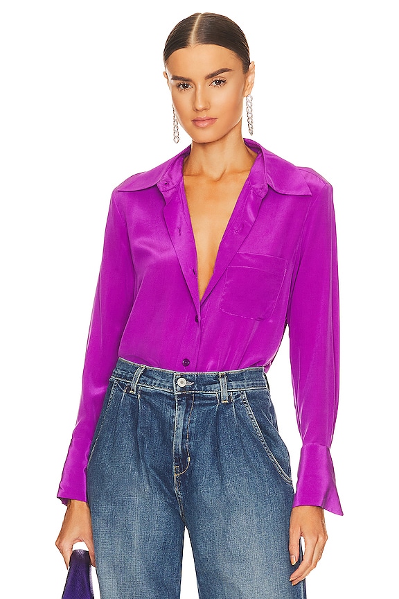 view 1 of 4 Quinne Shirt in Dazzling Purple