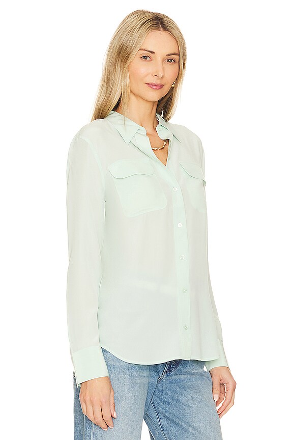view 2 of 4 Slim Signature Shirt in Misty Jade