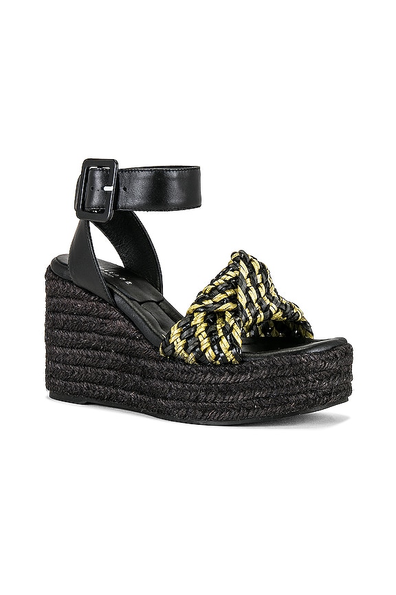 view 2 of 5 SANDALIA DE CUÑA YUMA in Black & Green