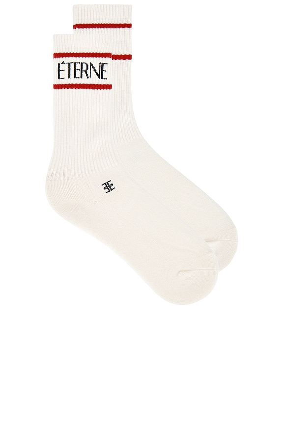 view 1 of 2 Logo Sport Sock in Cream