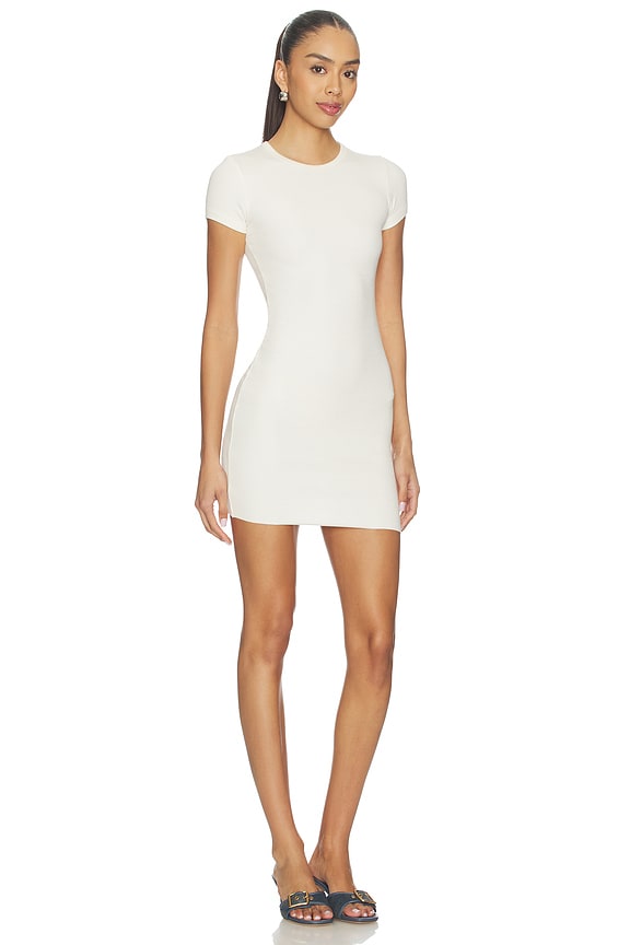 view 2 of 3 Cap Sleeve Mini Dress in Cream