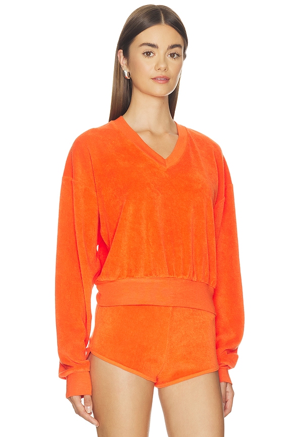 view 2 of 4 SWEAT CROPPED ENCOLURE V in Papaya