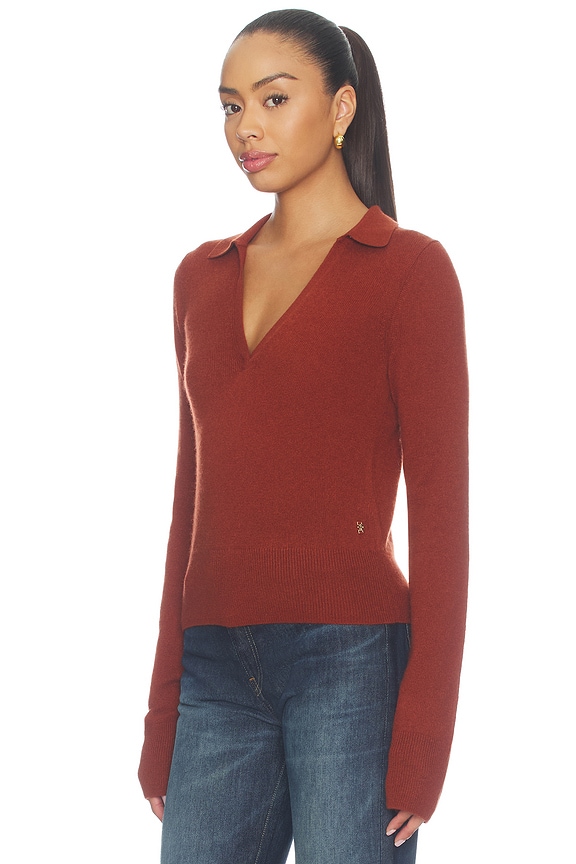 view 2 of 5 Vance Cashmere Sweater in Rust