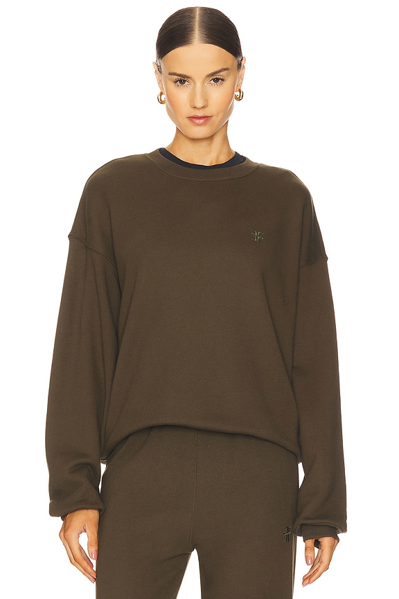 view 1 of 5 Oversized Crewneck Sweatshirt in Moss