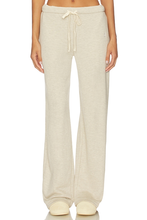 view 2 of 7 Oversized Wide Leg Sweatpant in Heather Oatmeal