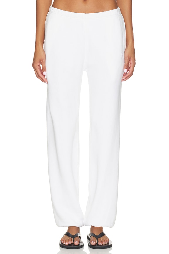 view 2 of 7 French Terry Boyfriend Pocket Sweatpant in White