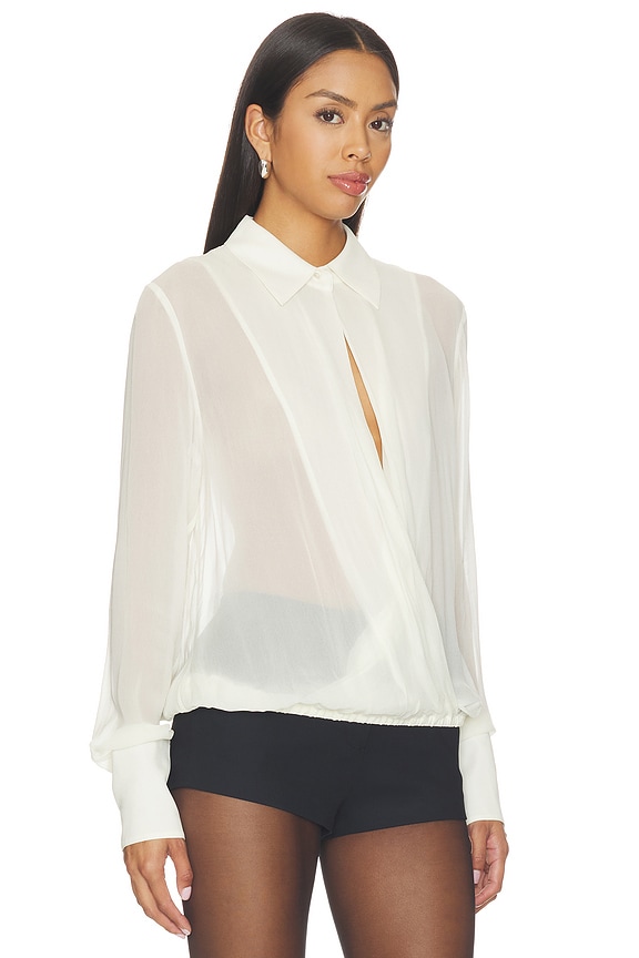 view 2 of 4 Vivi Viscose Georgette Blouse in Ivory