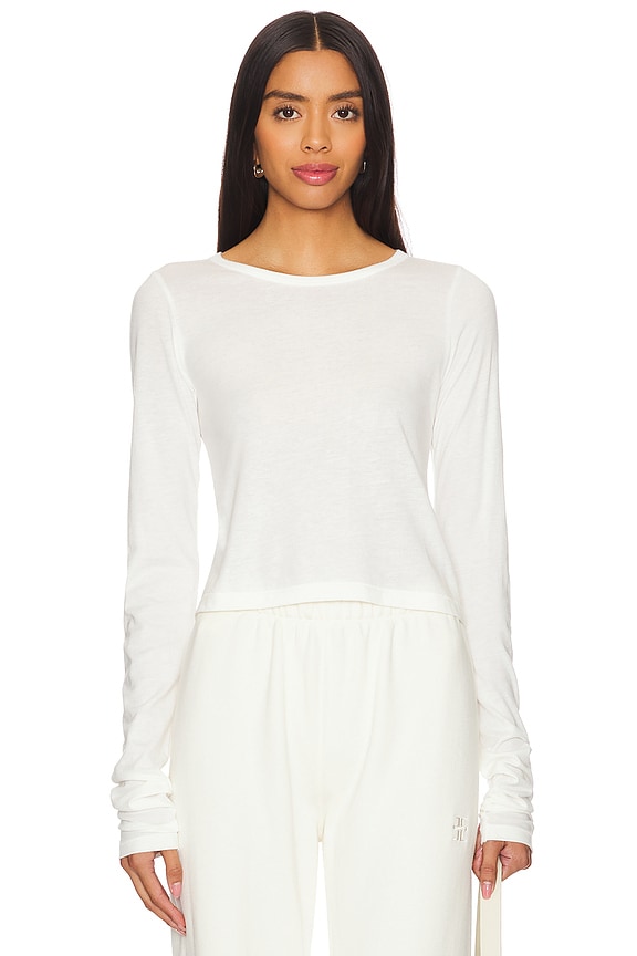 view 1 of 4 Long Sleeve Baby Tee in Ivory