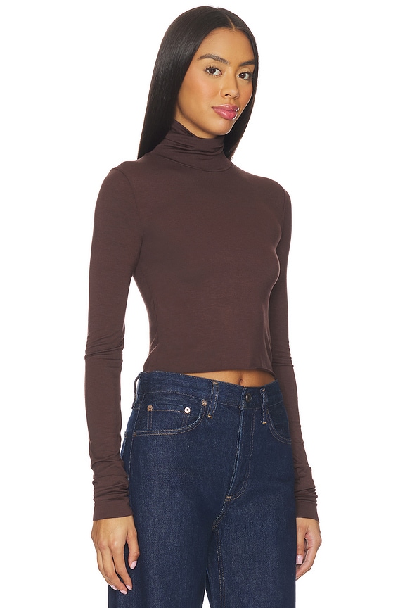 view 2 of 4 TOP COL ROULÉ in Espresso