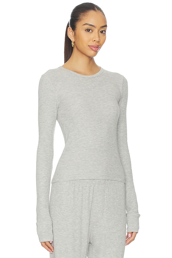 view 2 of 4 УТЕПЛЕННЫЙ ТОП С ДЛИННЫМ РУКАВОМ in Heather Grey