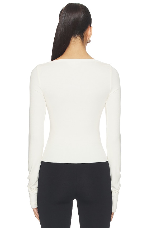 Long Sleeve Boatneck Top