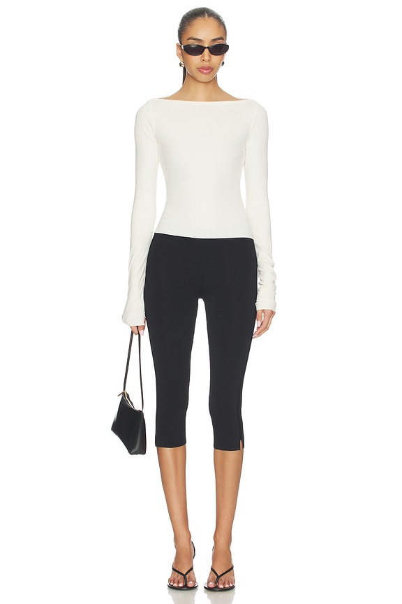 Long Sleeve Boatneck Top