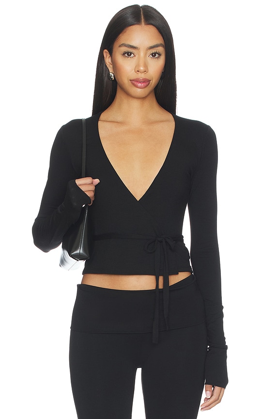 view 1 of 4 Wrap Top in Black
