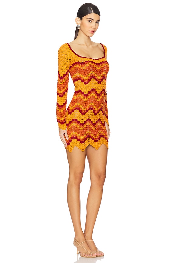 view 2 of 3 Sumac Mini Dress in Orange & Sunset