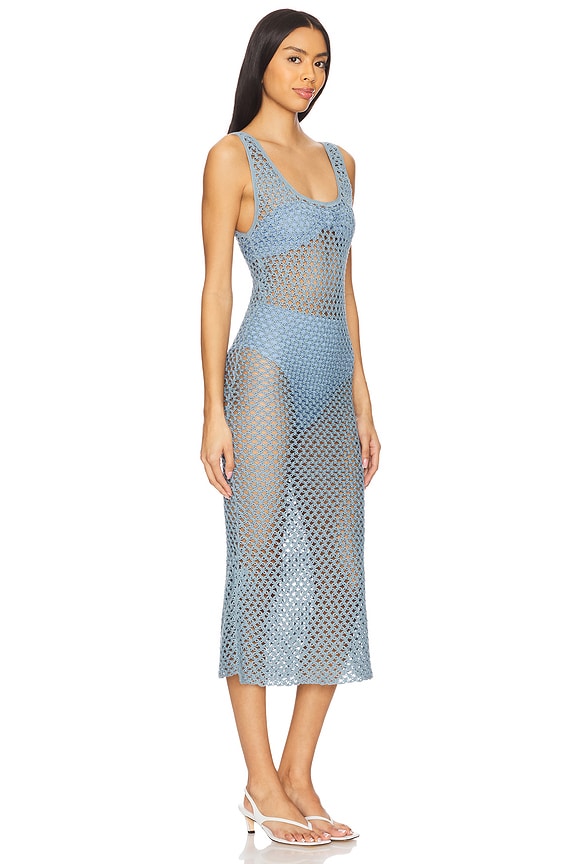 view 2 of 4 Illapa Crochet Midi Dress in Light Blue