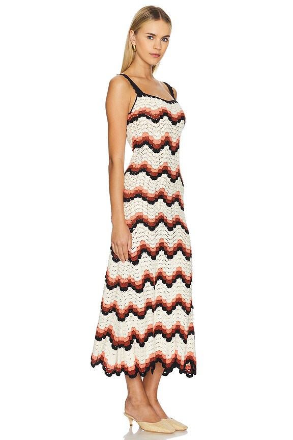 view 2 of 4 Marea Dress in Peach & Black