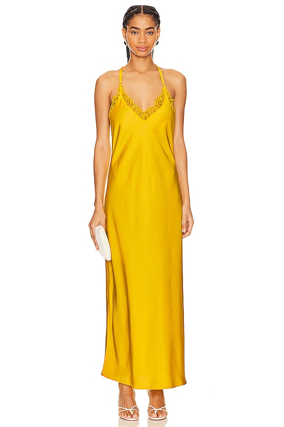view 2 of 4 Feist Lace Trim Dress in Lemon Juice