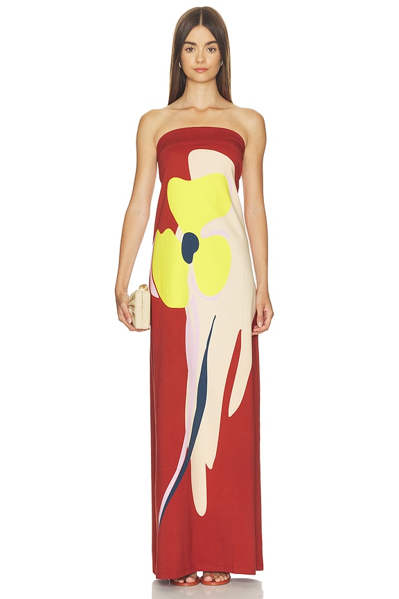 view 1 of 3 VESTIDO DE JERSEY ESTAMPADO JANNICK in Combo Faded Plum