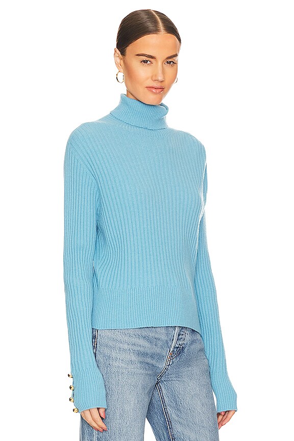 view 2 of 4 Car Ribbed Jumper in Cool Blue