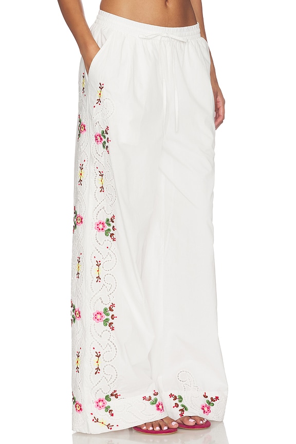 view 2 of 6 Janai Embroidered Pants in Combo Off White