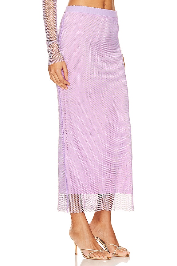 view 2 of 5 Flaminglips Net Pencil Skirt in Cadillac