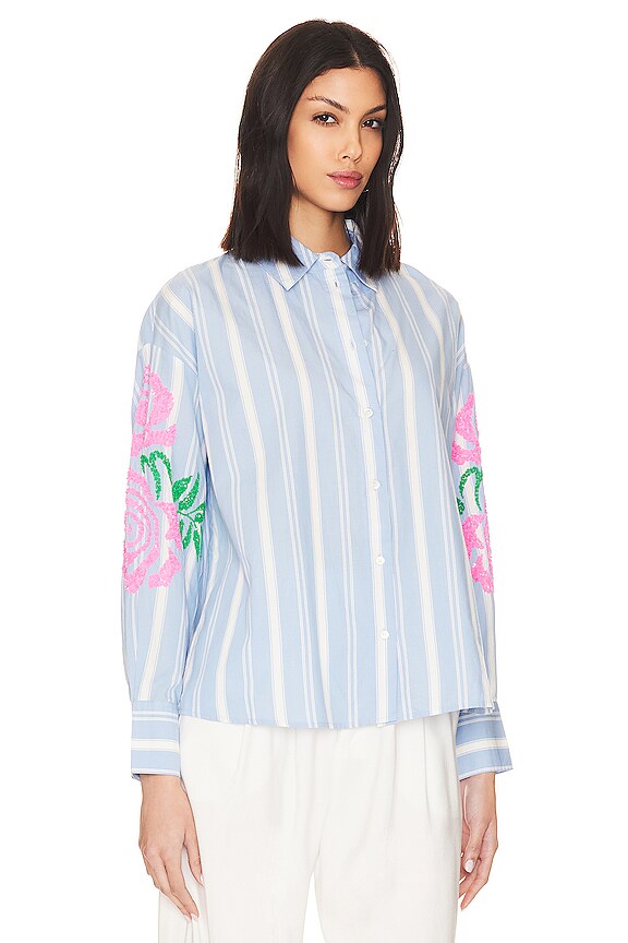 view 2 of 5 Dorothy Embellished Shirt in Nice Blue