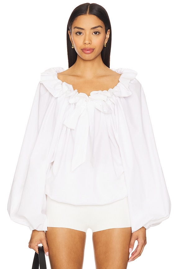 view 2 of 5 Haquiri Voluminous Top in White