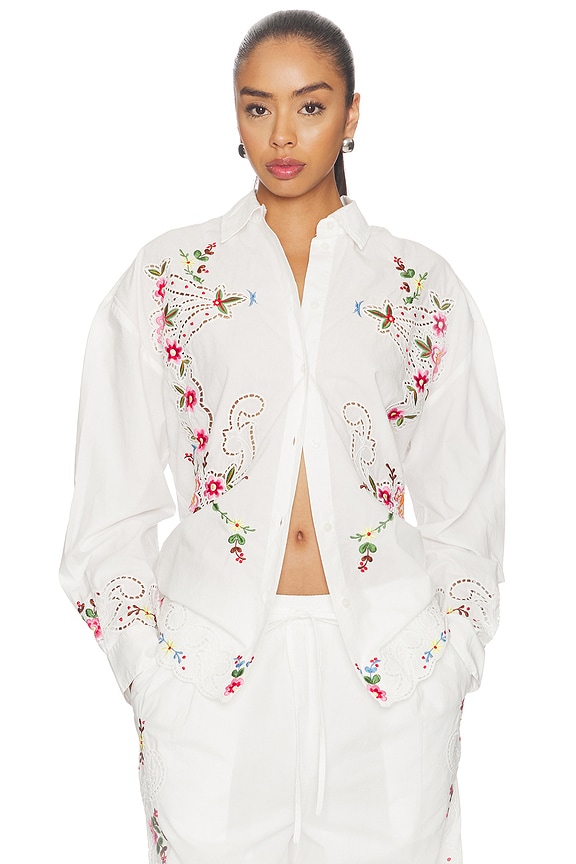 view 1 of 5 CAMISA BORDADA JAYME in Combo Off White