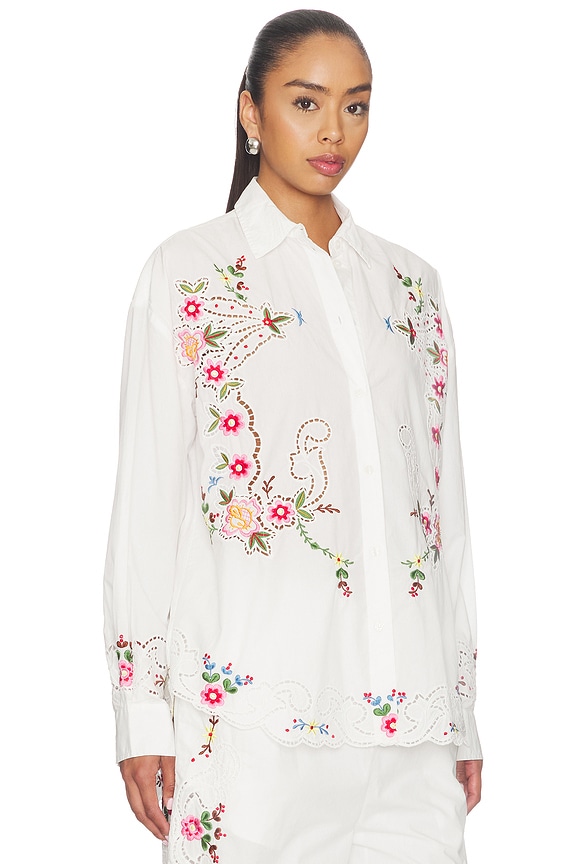 view 2 of 5 CAMISA BORDADA JAYME in Combo Off White