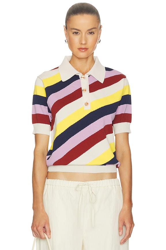 view 1 of 5 POLO JACQUARD JOLLOW in Combo Off White