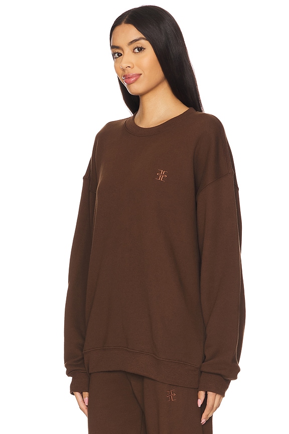 view 2 of 4 Oversized Crewneck Sweatshirt in Chocolate