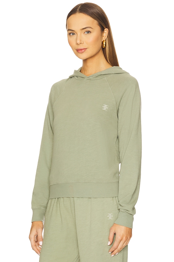 view 2 of 5 Shrunken Lightweight French Terry Hoodie Sweatshir in Sage
