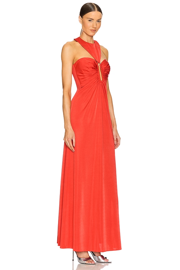 view 2 of 3 VESTIDO LARGO VICTORIA in Scarlet