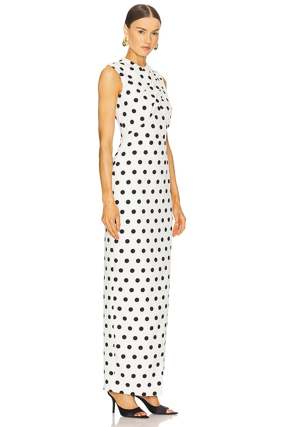 view 2 of 3 Celeste Gown in Large Dot Ivory