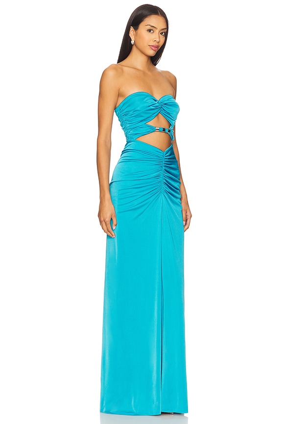 view 2 of 4 Corinne Gown in Turquoise