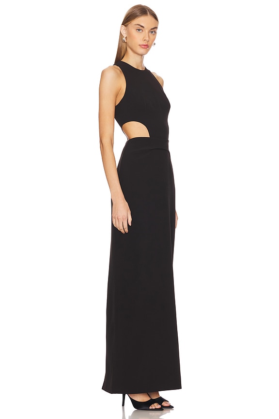 view 2 of 3 Naomi Halter Cut Out Gown in Black