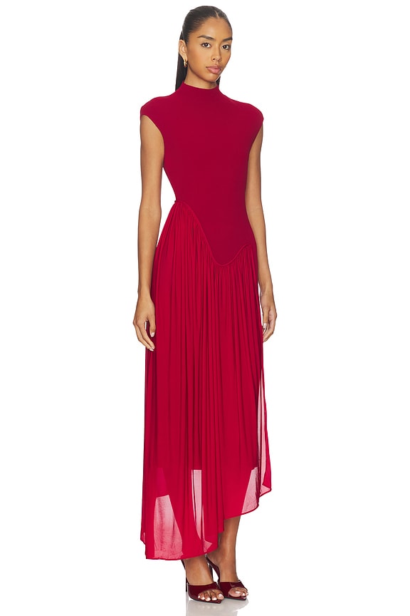 view 2 of 4 ROBE MI-LONGUE FRANCIS in Lipstick Red