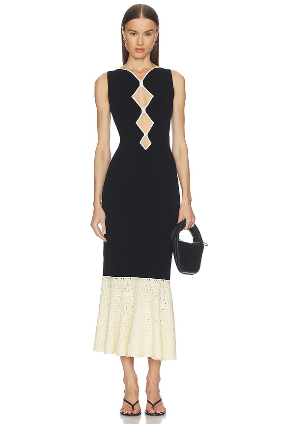 view 1 of 3 ROBE MAUDE in Black & Ivory