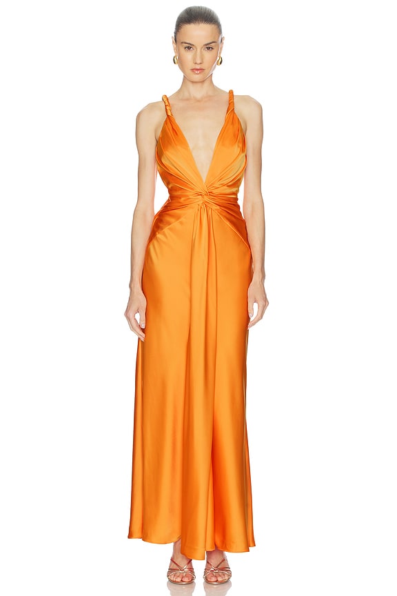 view 2 of 4 Tatum Gown in Tangerine